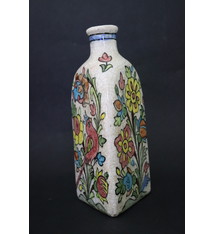 Vintage Hand Painted and Glazed islamic triangular Ceramic Vase Bottle No:1