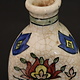 Vintage Hand Painted and Glazed islamic triangular Ceramic Vase Bottle No: - 2