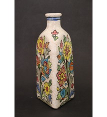 Vintage Hand Painted and Glazed islamic triangular Ceramic Vase Bottle No: - 3