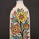 Vintage Hand Painted and Glazed islamic triangular Ceramic Vase Bottle No: - 3