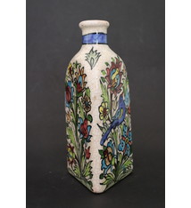 Vintage Hand Painted and Glazed islamic triangular Ceramic Vase Bottle No: - 6