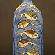 Vintage Hand Painted and Glazed islamic triangular Ceramic Vase Bottle No: - 7