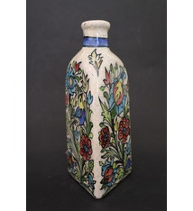 Vintage Hand Painted and Glazed islamic triangular Ceramic Vase Bottle No: - 8