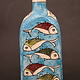 Vintage Hand Painted and Glazed islamic triangular Ceramic Vase Bottle No: - 9