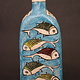 Vintage Hand Painted and Glazed islamic triangular Ceramic Vase Bottle No: - 9