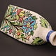 Vintage Hand Painted and Glazed islamic triangular Ceramic Vase Bottle No:10