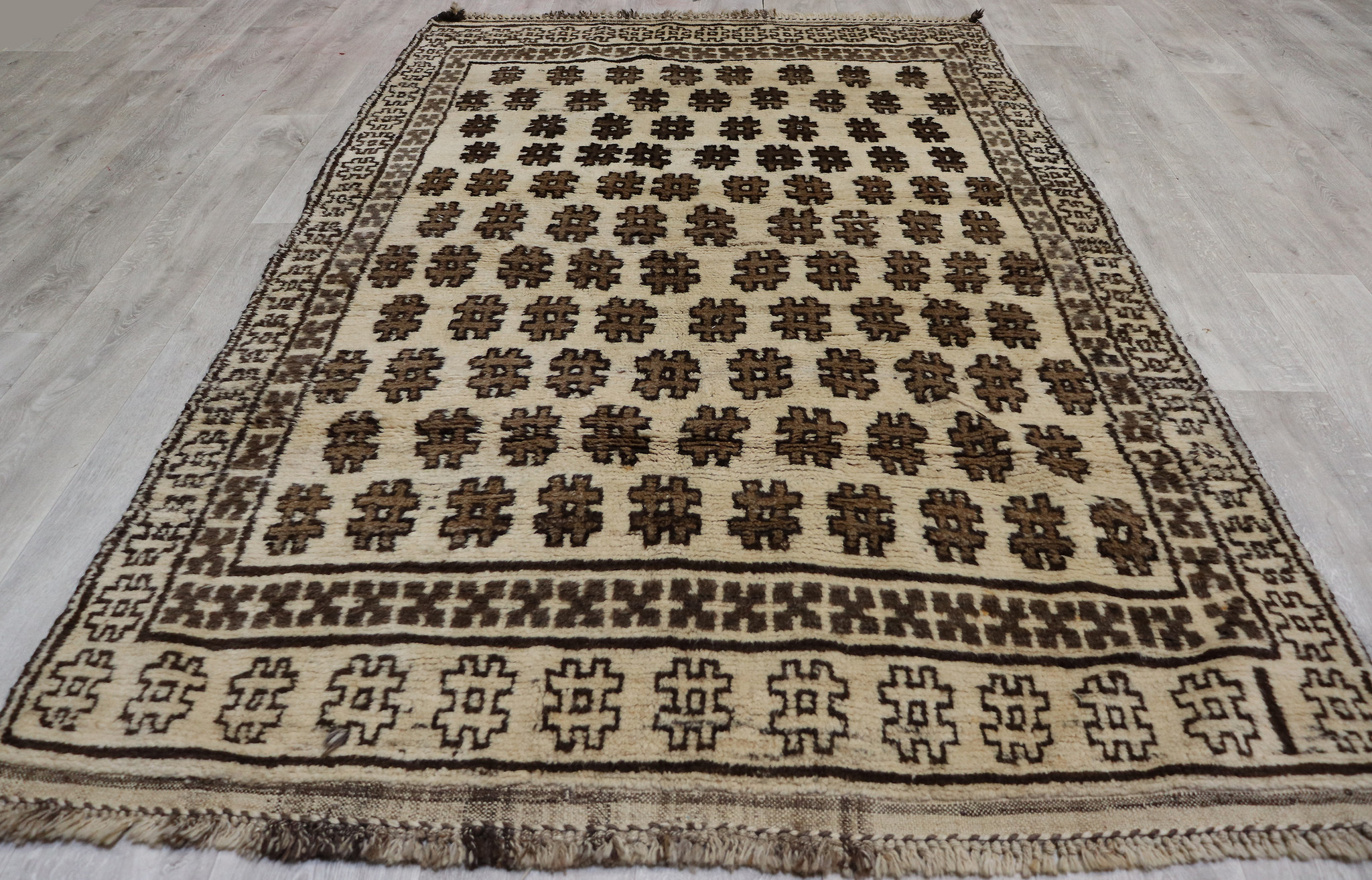 240x150 cm Antique tribal Nomadic Beloch Vintage hand-knotted carpet rug undyed natural handspun sheep wool froom Afghanistan nawid22/1