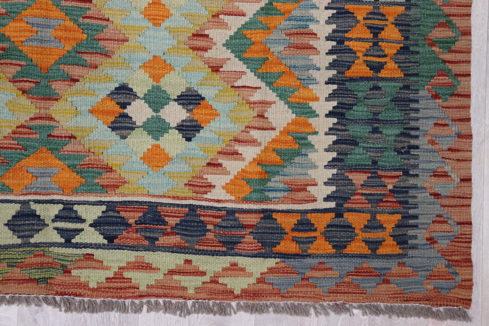 191x148 cm  oriental Handmade nomadic chobi kilim from Afghanistan No:1