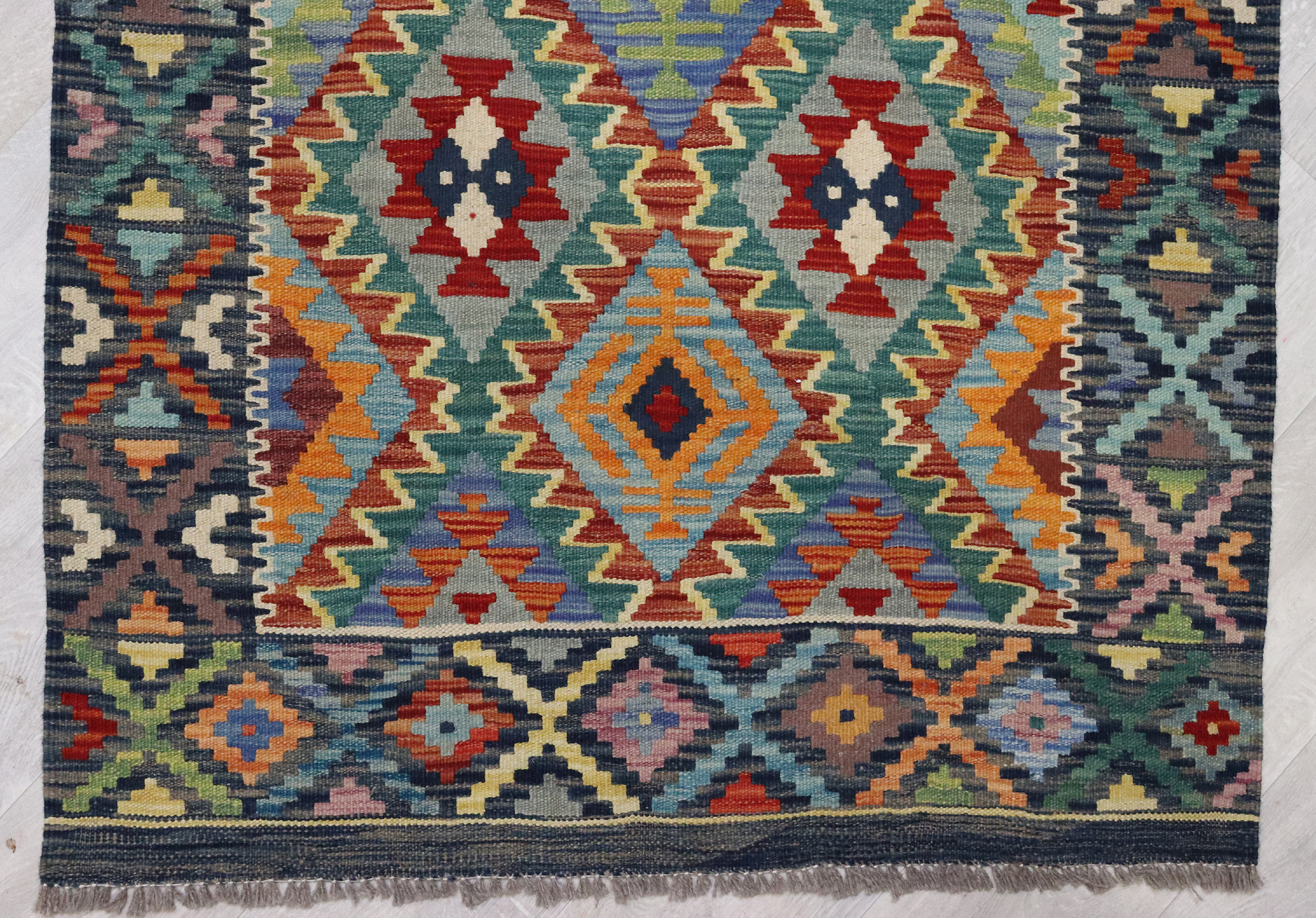 154x105 cm  oriental Handmade nomadic chobi kilim from Afghanistan No5
