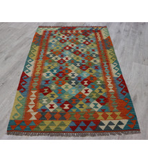 152x99 cm  oriental Handmade nomadic chobi kilim from Afghanistan No:5420