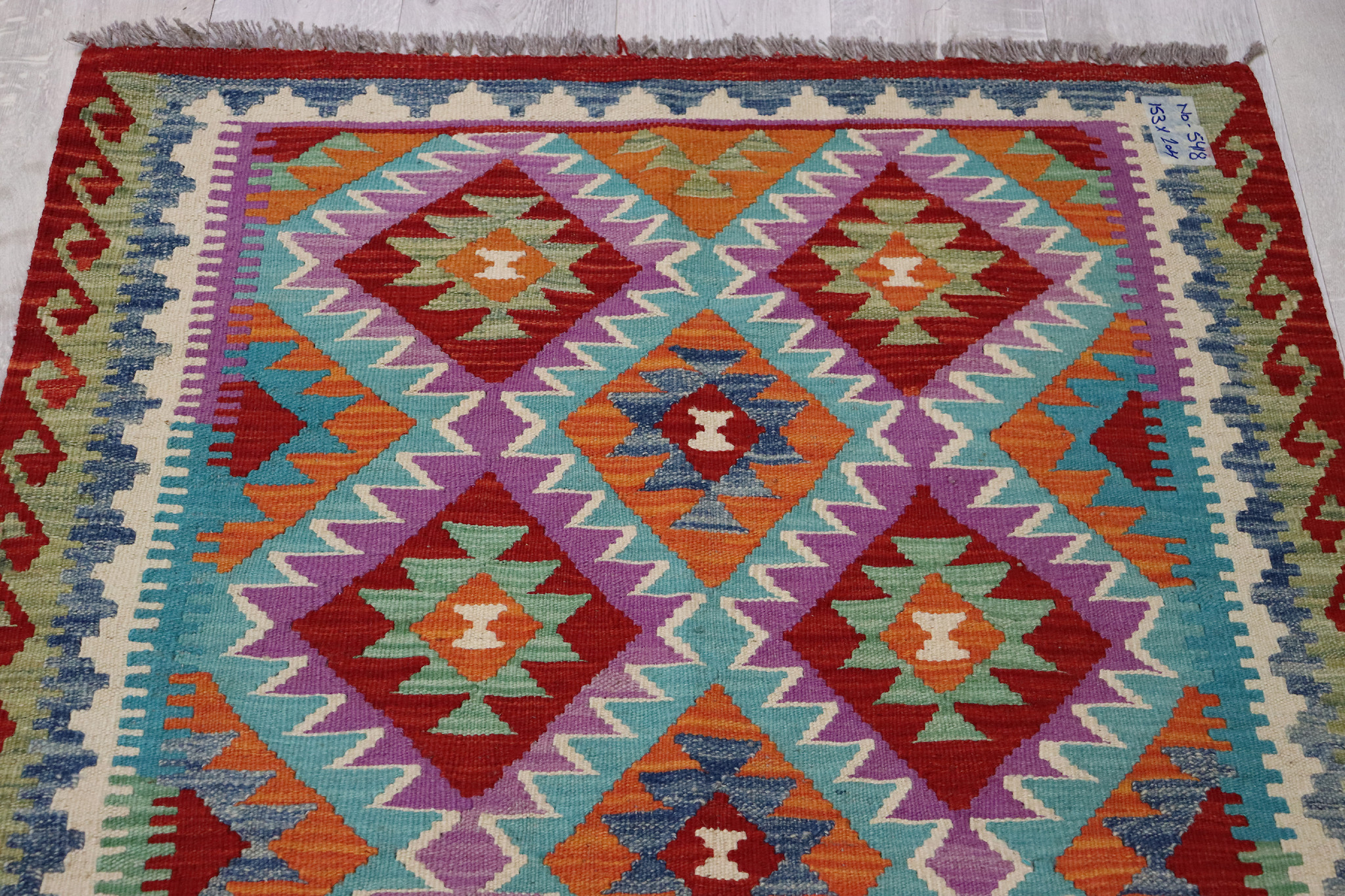 153x104 cm  oriental Handmade nomadic chobi kilim from Afghanistan No: - 5418