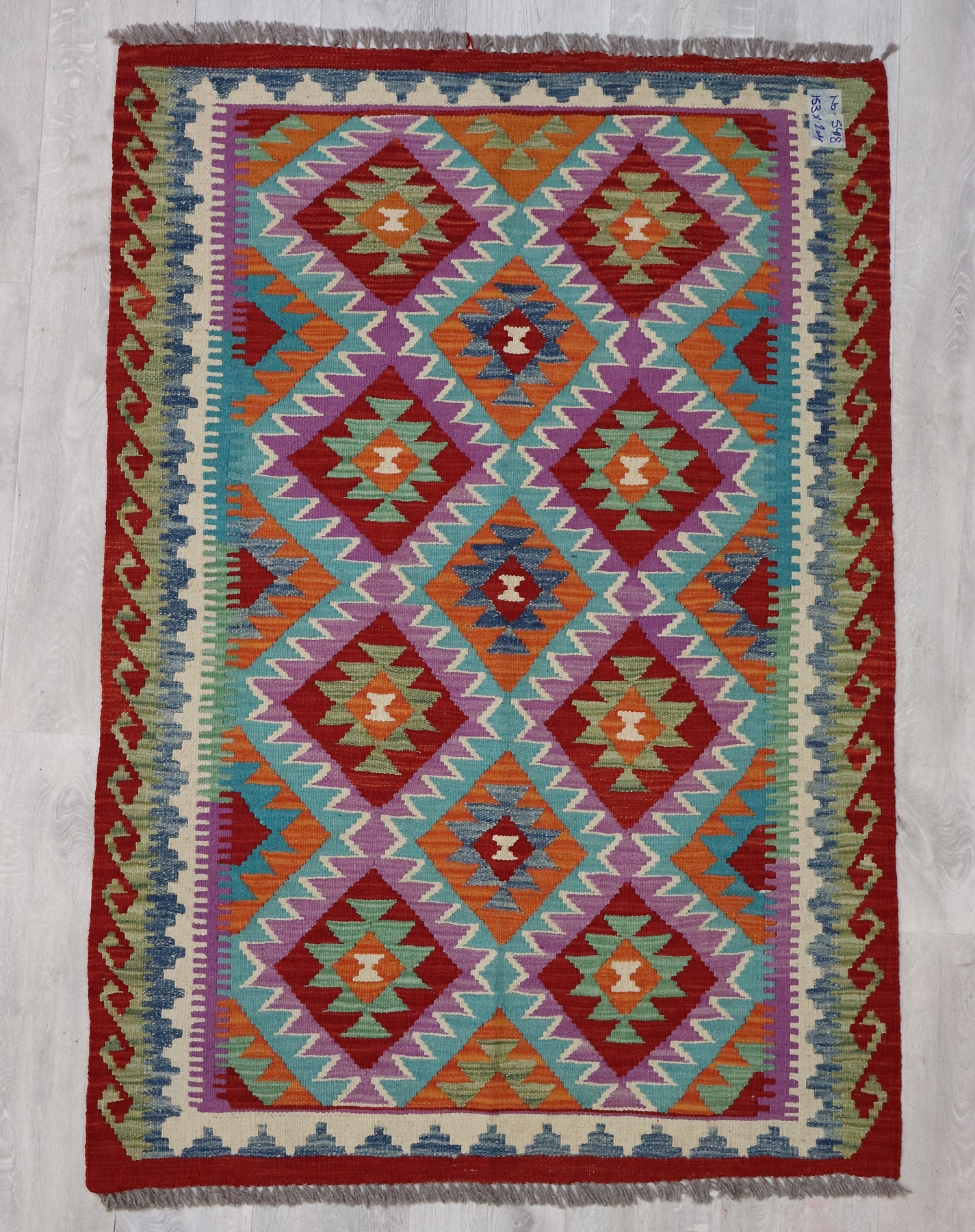 153x104 cm handgewebte nomaden orientt chobi Kelim aus Afghanistan  Nr: - 5418