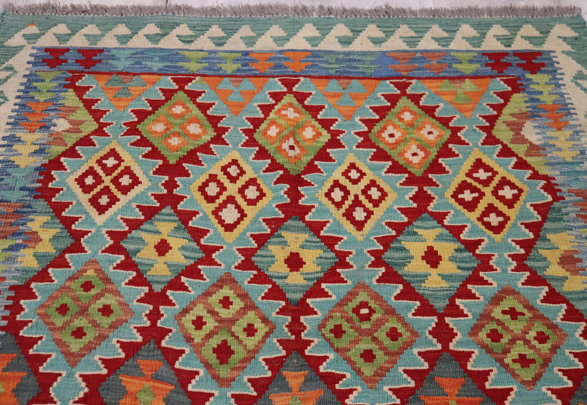 173x125 cm handgewebte nomaden orientt chobi Kelim aus Afghanistan  Nr: - 5763