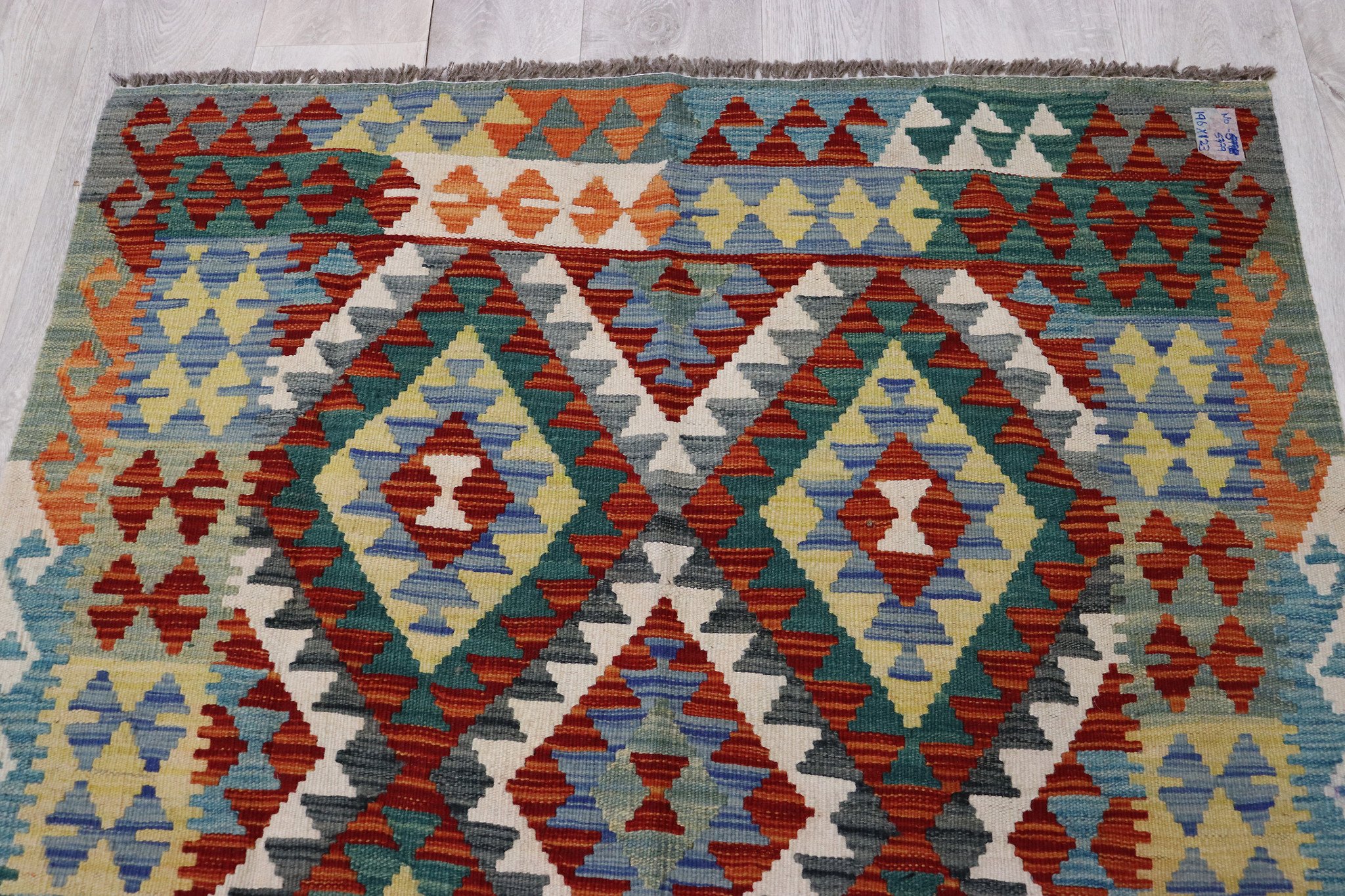 196x123 cm handgewebte nomaden orientt chobi Kelim aus Afghanistan  Nr: - 5779