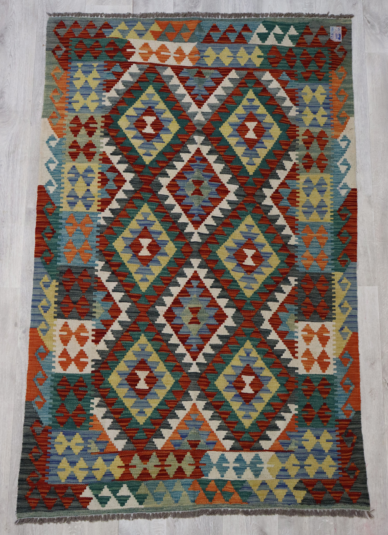 196x123 cm handgewebte nomaden orientt chobi Kelim aus Afghanistan  Nr: - 5779