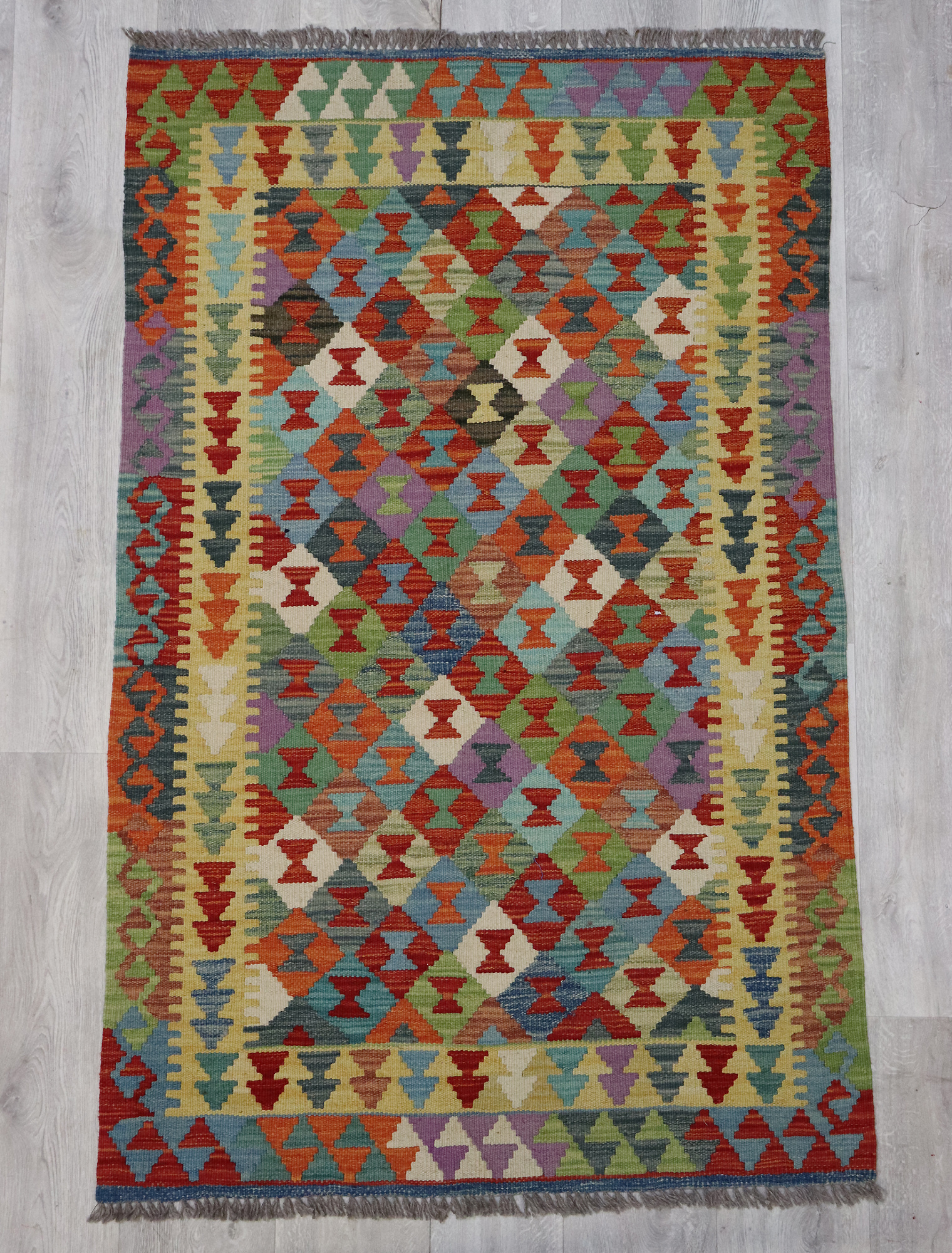 158x98 cm  oriental Handmade nomadic chobi kilim from Afghanistan No: - 5408