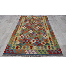 158x98 cm handgewebte nomaden orientt chobi Kelim aus Afghanistan  Nr: - 5408