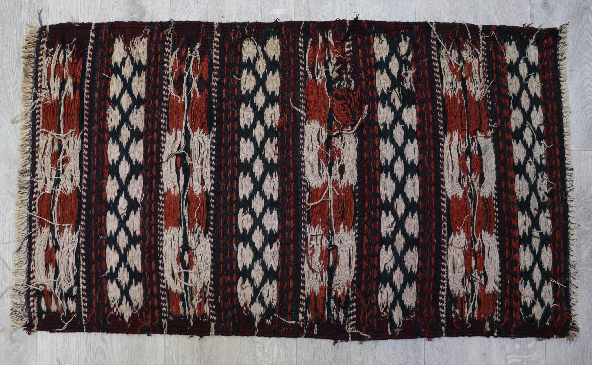 88x50 antique tribal Nomadic Baluch nomads belotsch sumakh Balouch Vintage Kilim rug from Afghanistan No-22/PK-KL/2