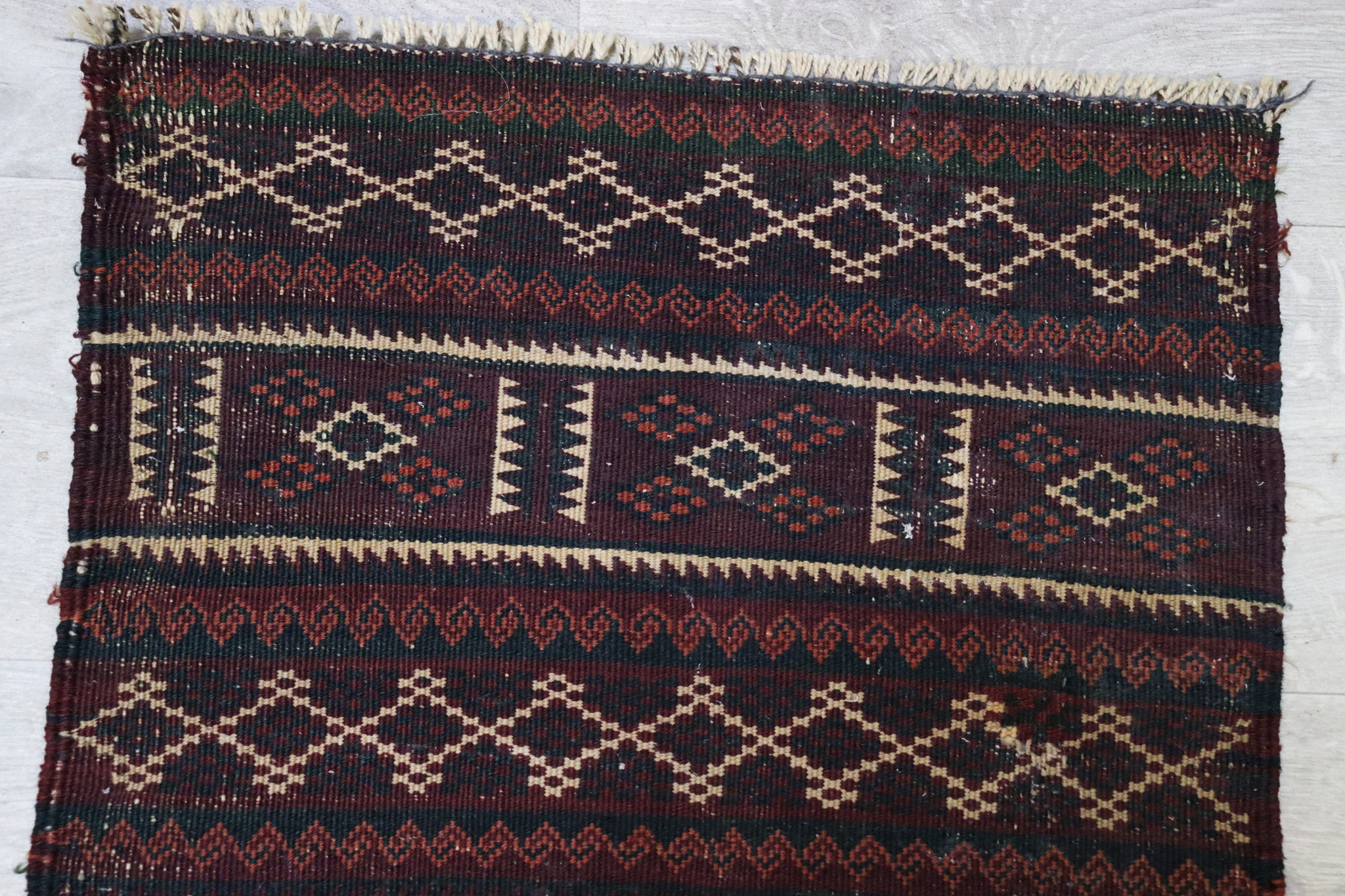 88x50 cm Antik orient handgewebte Teppich Nomaden Balucsumakh kelim afghan Beloch kilim Nr-22/PK-KL/2