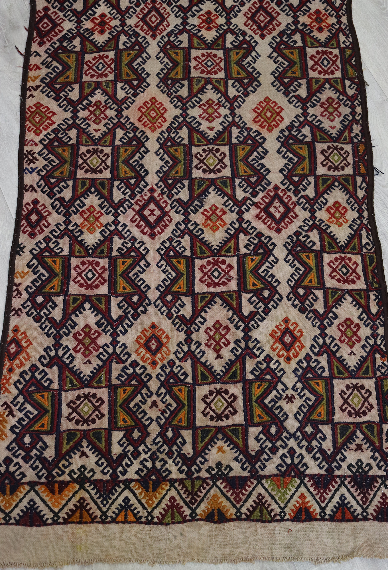 220x70 cm Antik kelim  Flur Läufer kilim Nr-579