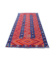 582x310 cm sehr groß und seltener Orientteppich Baumwoll Kelim Afghanistan Dhurrie satranji