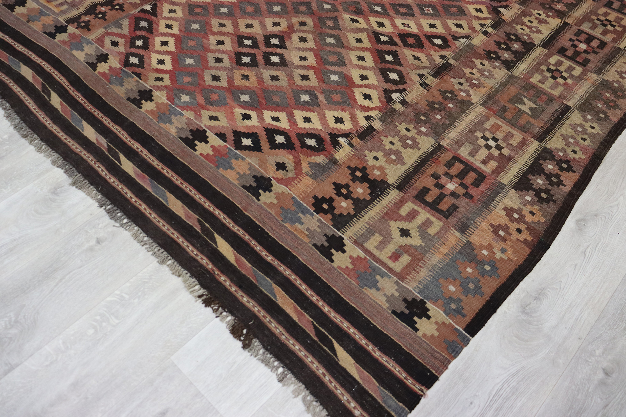 275x195 cm Afghan natural colors nomadic Kilim rug  No:267