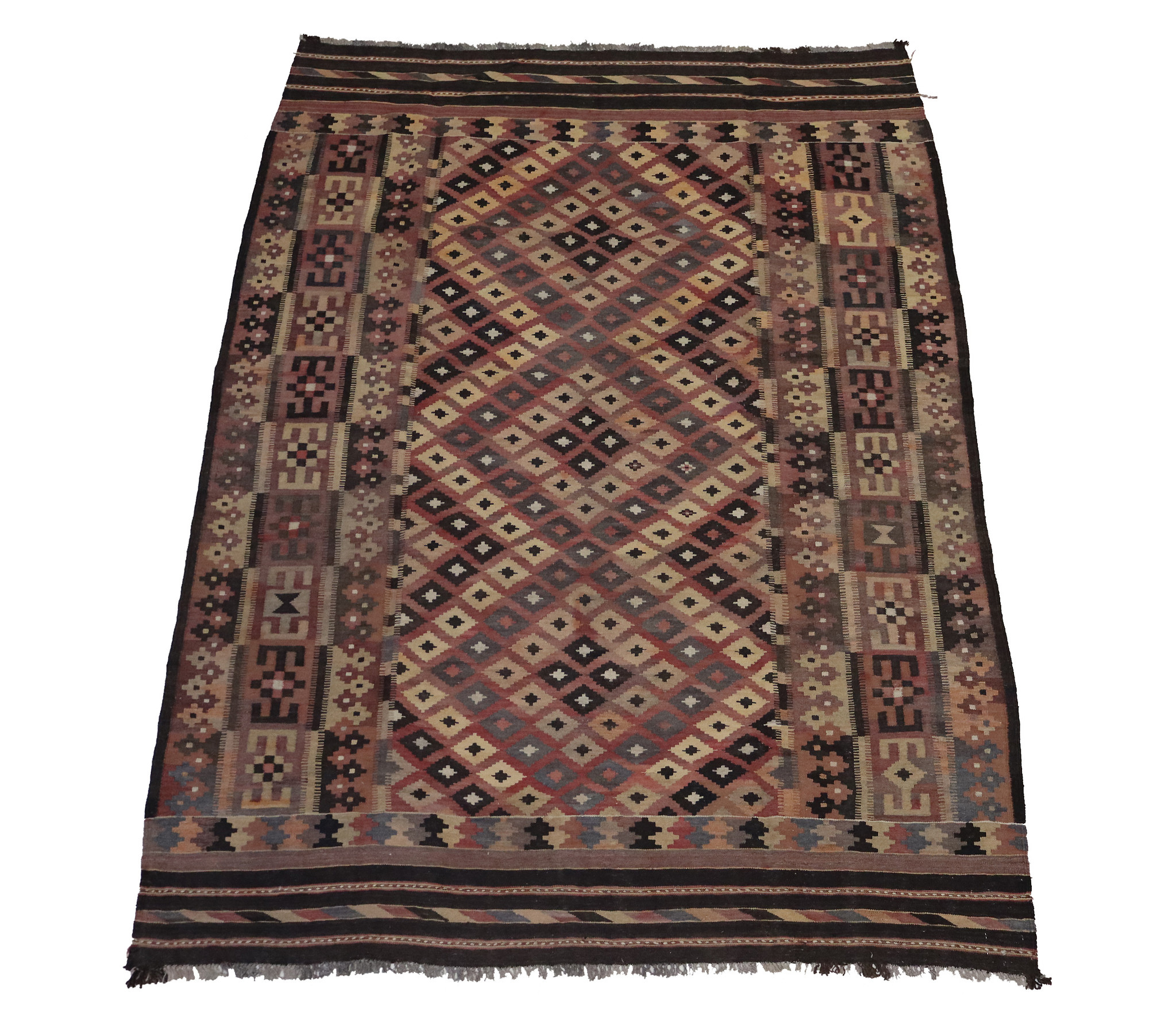 275x195 cm Afghan natural colors nomadic Kilim rug  No:267