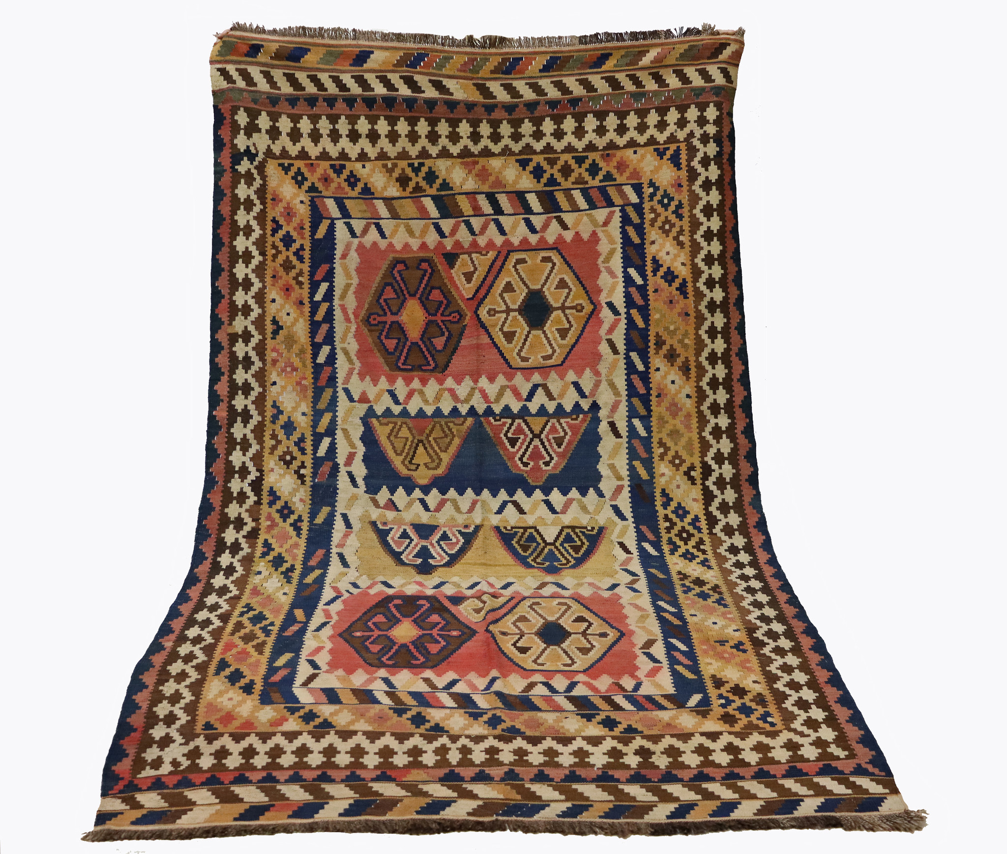 260x155 cm Antik handgewebte Nomaden Qashqai kelim  No: - 1001