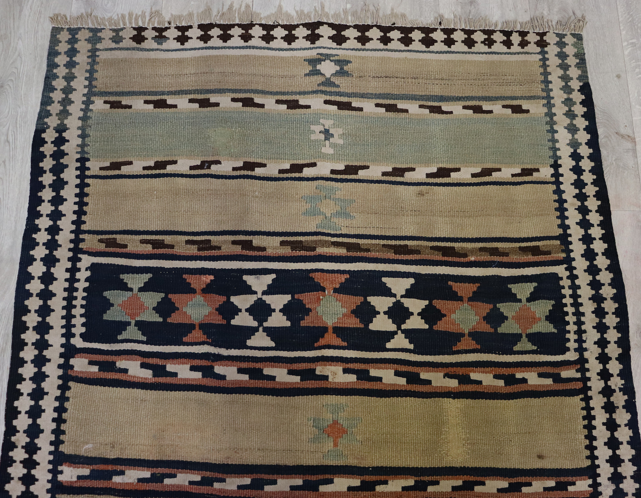 290x120  cm Antique rare oriental Fine  nomadic Kilim rug No: - 802