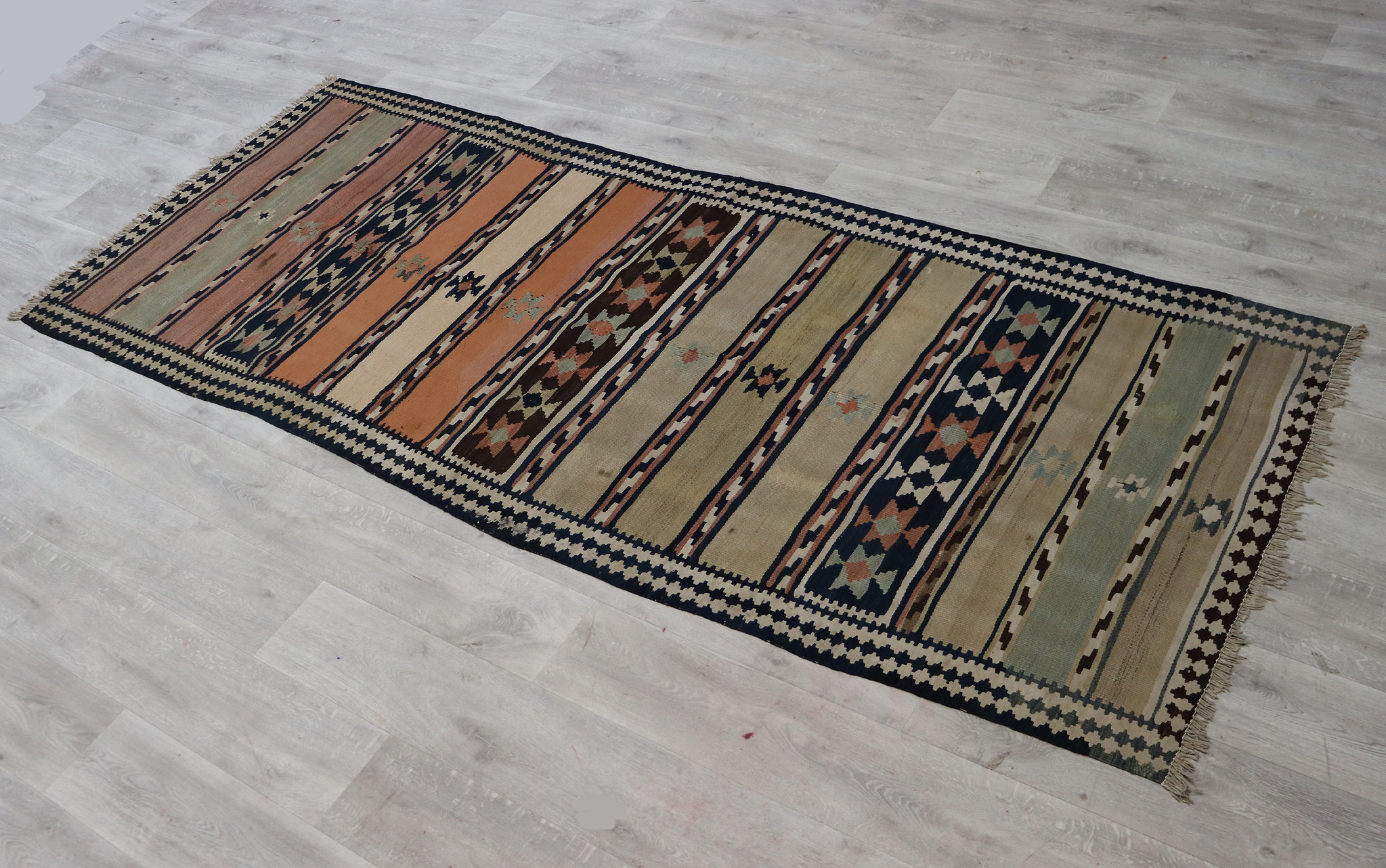 290x120  cm Antique rare oriental Fine  nomadic Kilim rug No: - 802