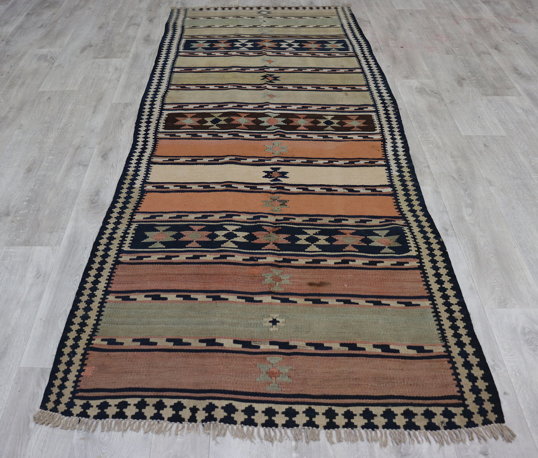 290x120  cm Antique rare oriental Fine  nomadic Kilim rug No: - 802