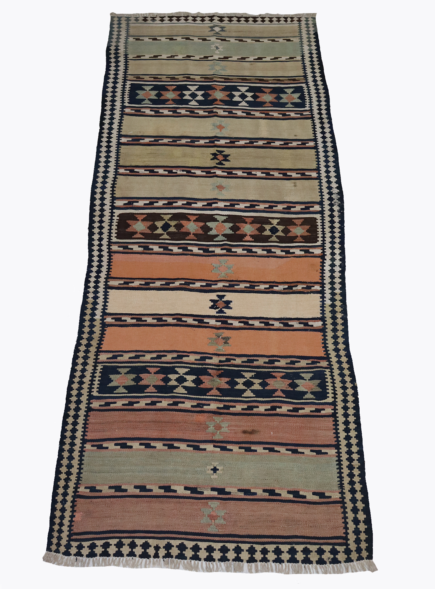290x120  cm Antique rare oriental Fine  nomadic Kilim rug No: - 802