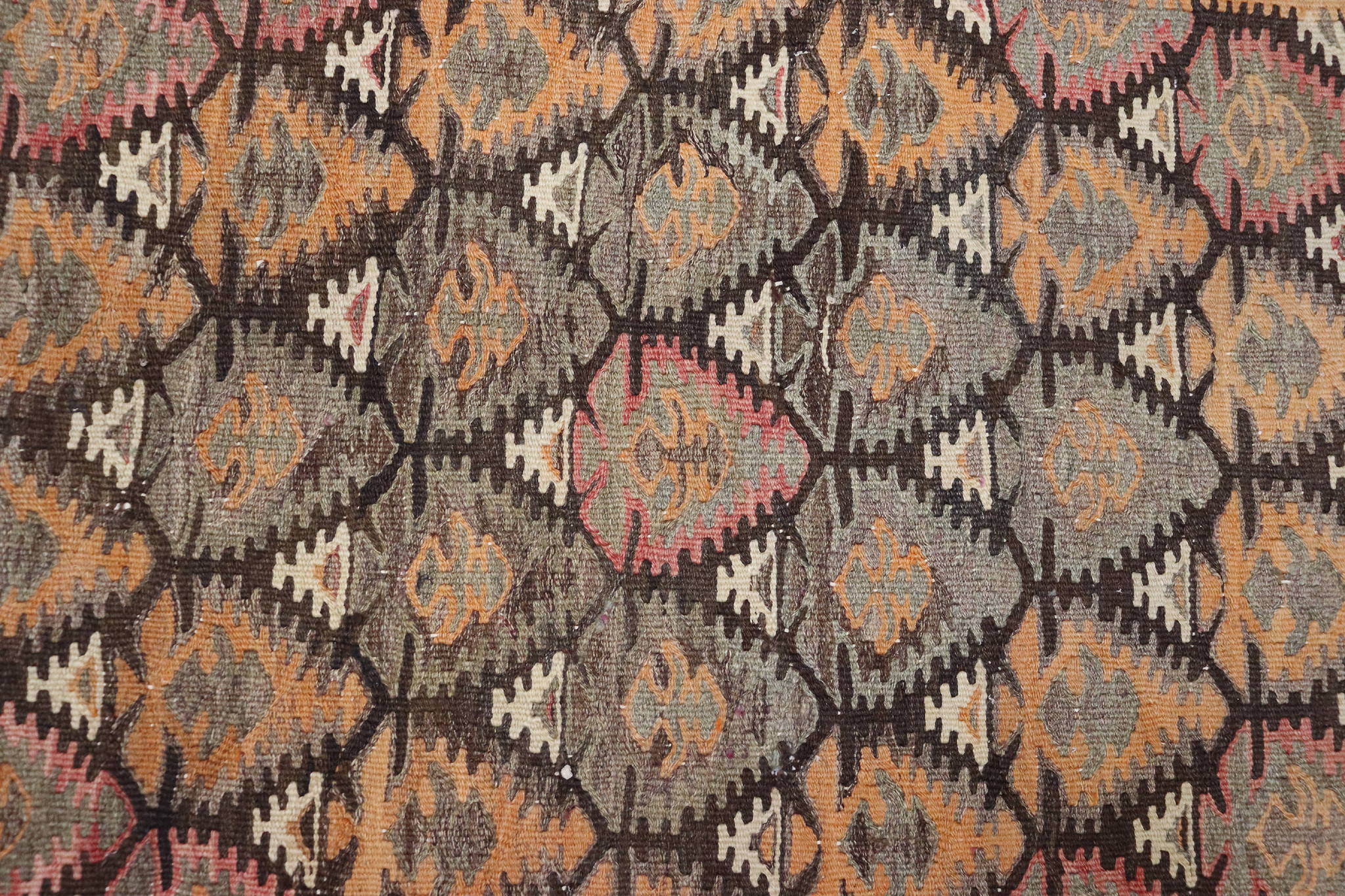 365x105 cm Antik handgewebte Nomaden Sarand kelim  No: - 5