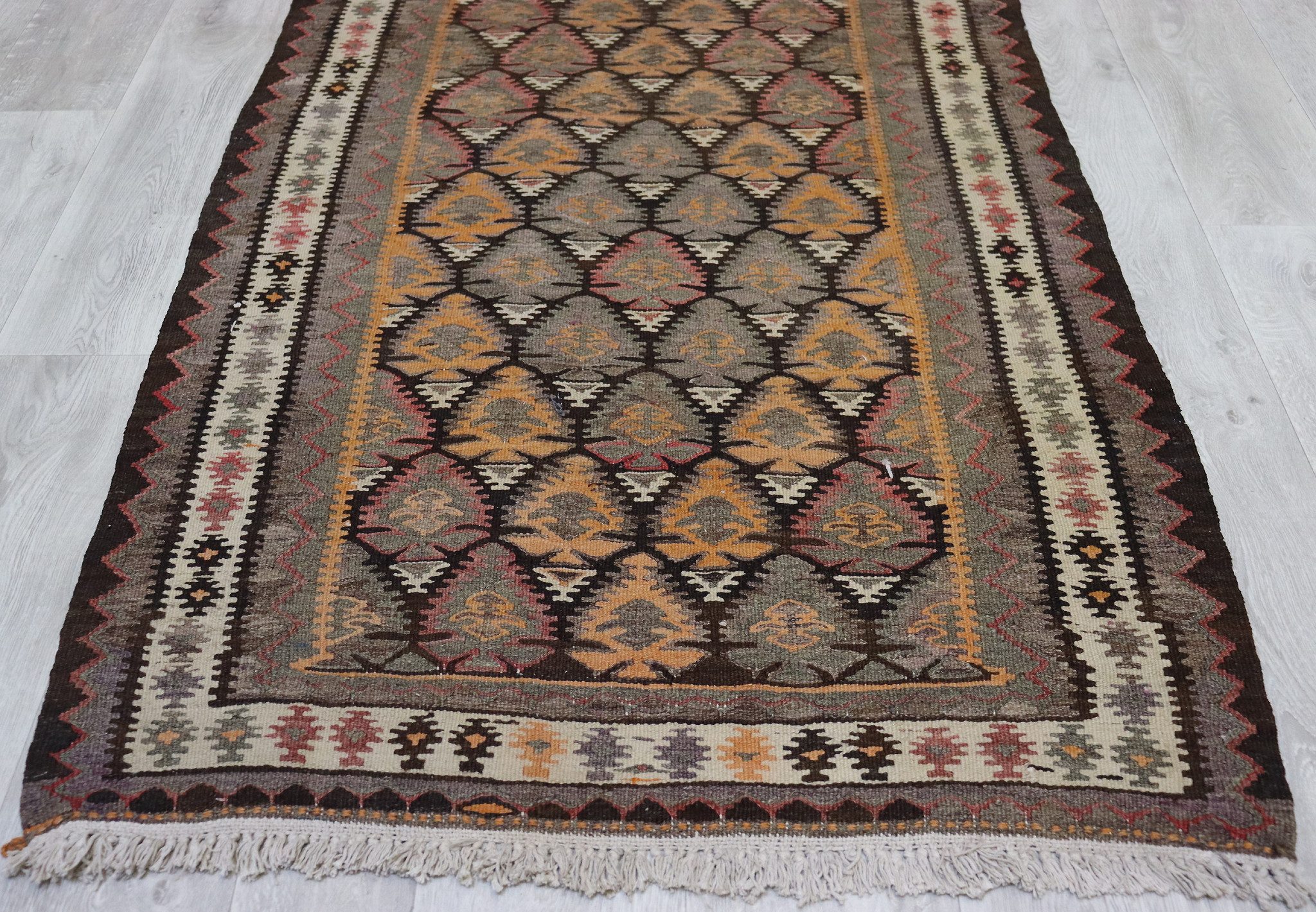 365x105 cm Antique rare oriental Fine  nomadic sarand Kilim rug No: - 5
