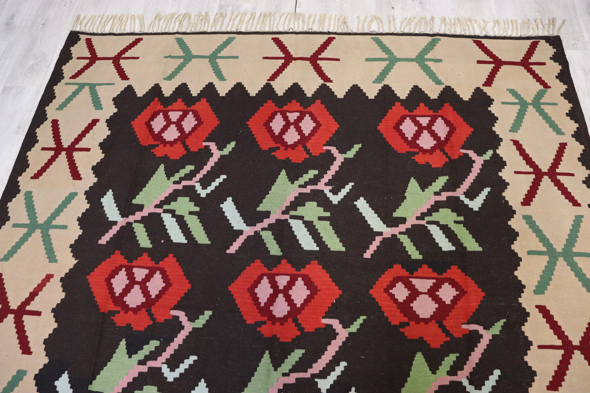 360x245  cm rare oriental Fine  nomadic caucasian Kilim rug No: - Rose 22