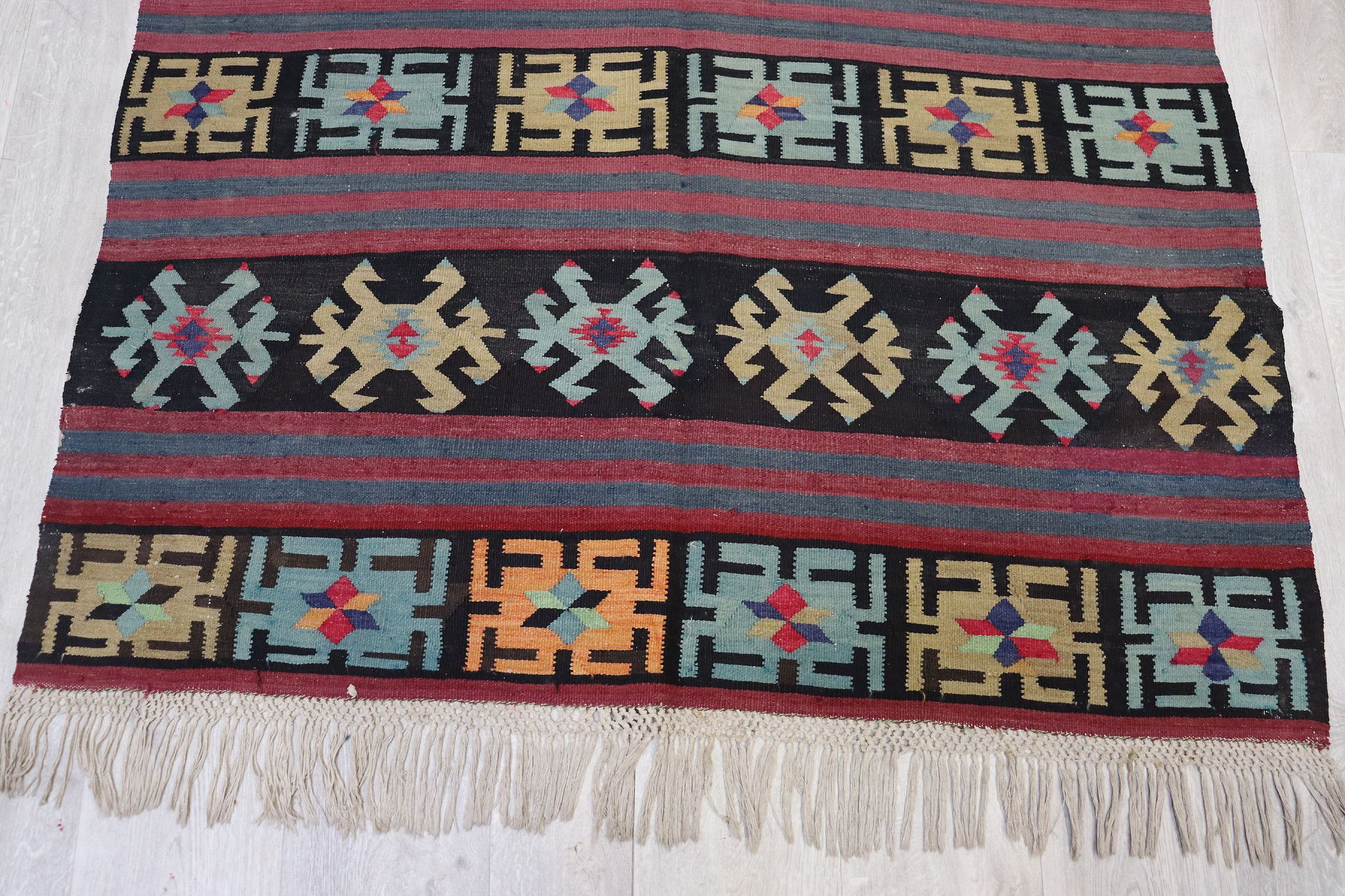 255x140 cm Antique rare oriental Fine  nomadic caucasian Kilim rug No: - 326