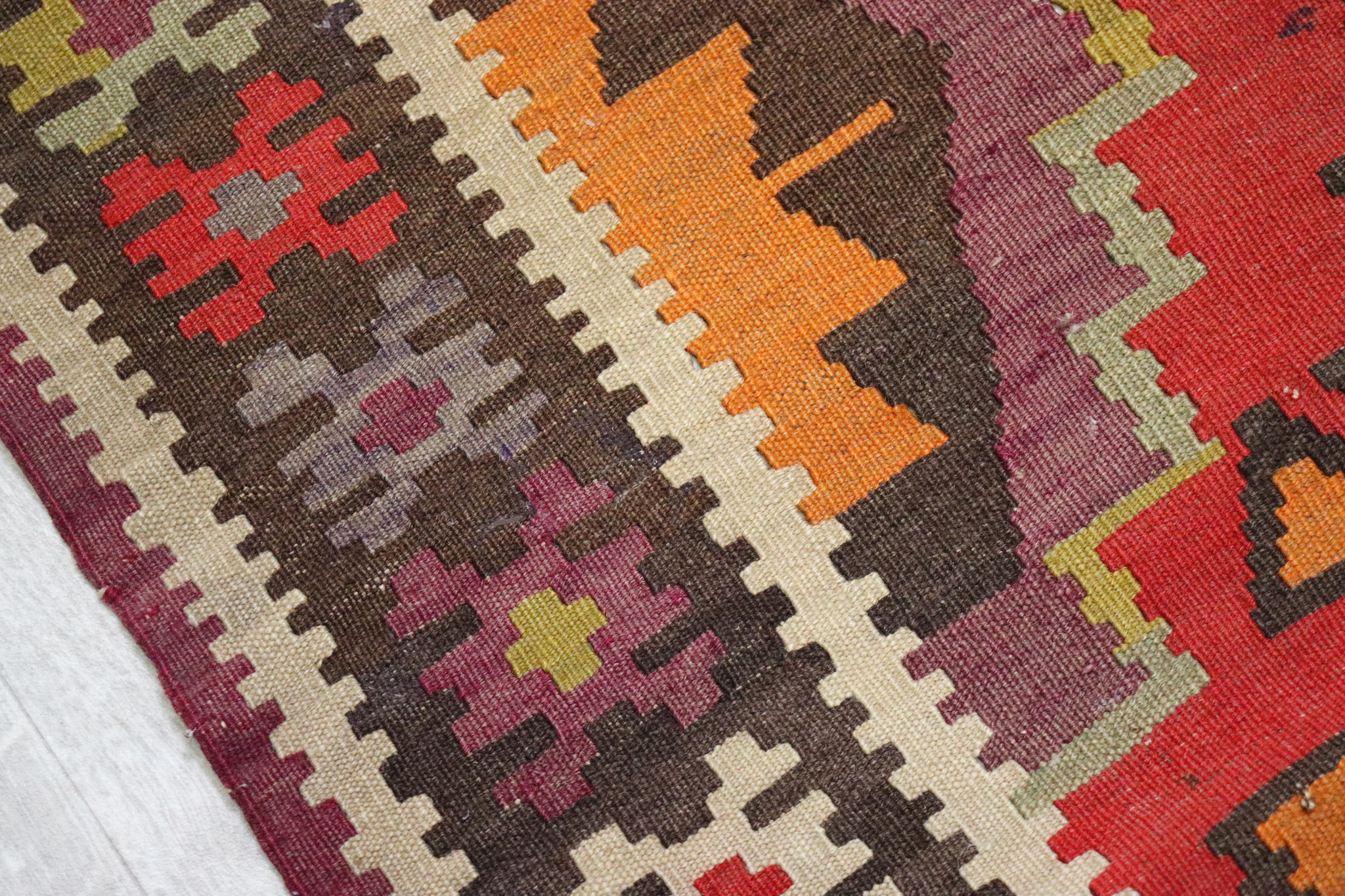 285x140  cm Antique very rare oriental Fine  nomadic caucasian Kilim rug No: - 529