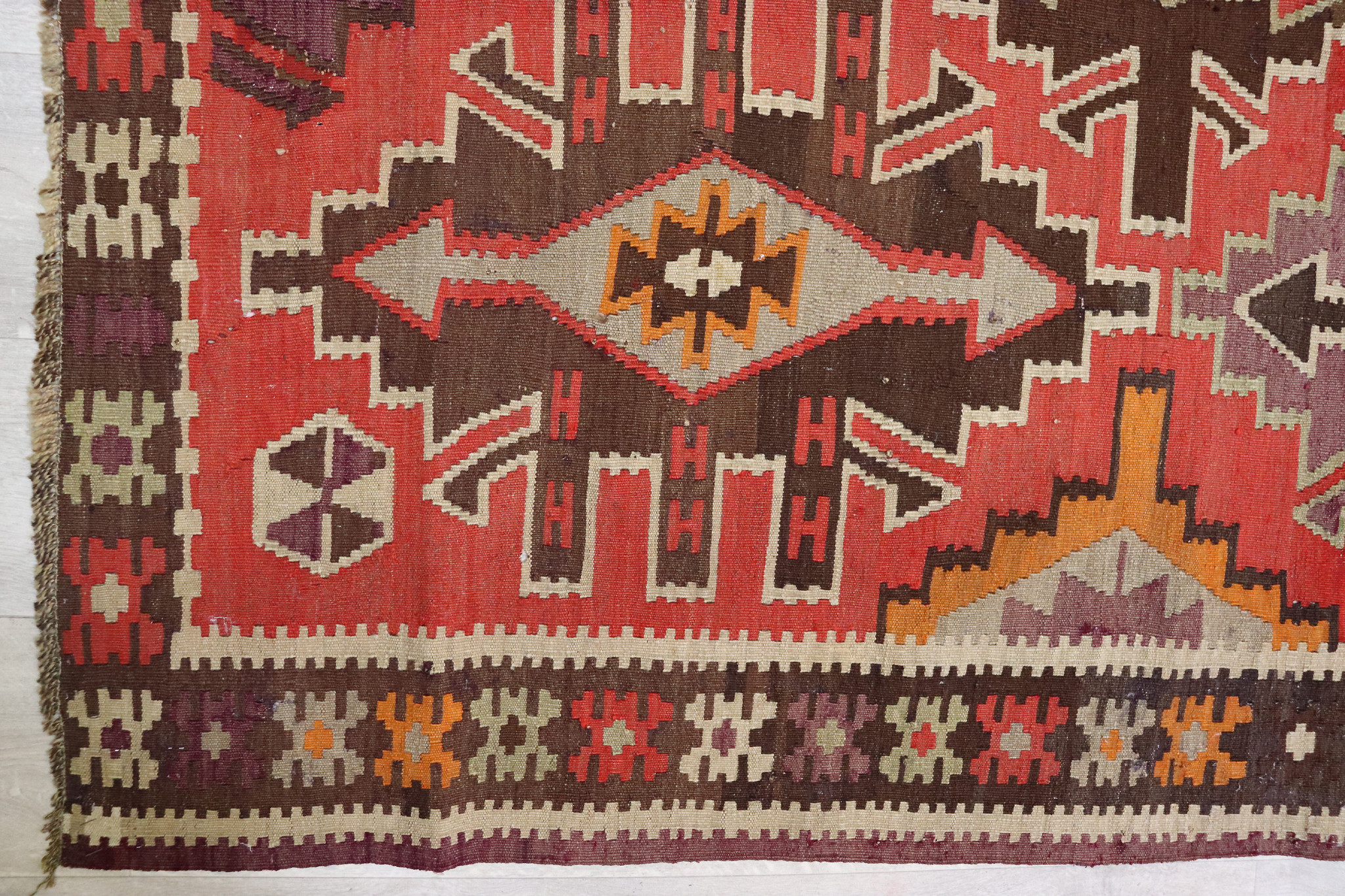 285x140  cm Antique very rare oriental Fine  nomadic caucasian Kilim rug No: - 529