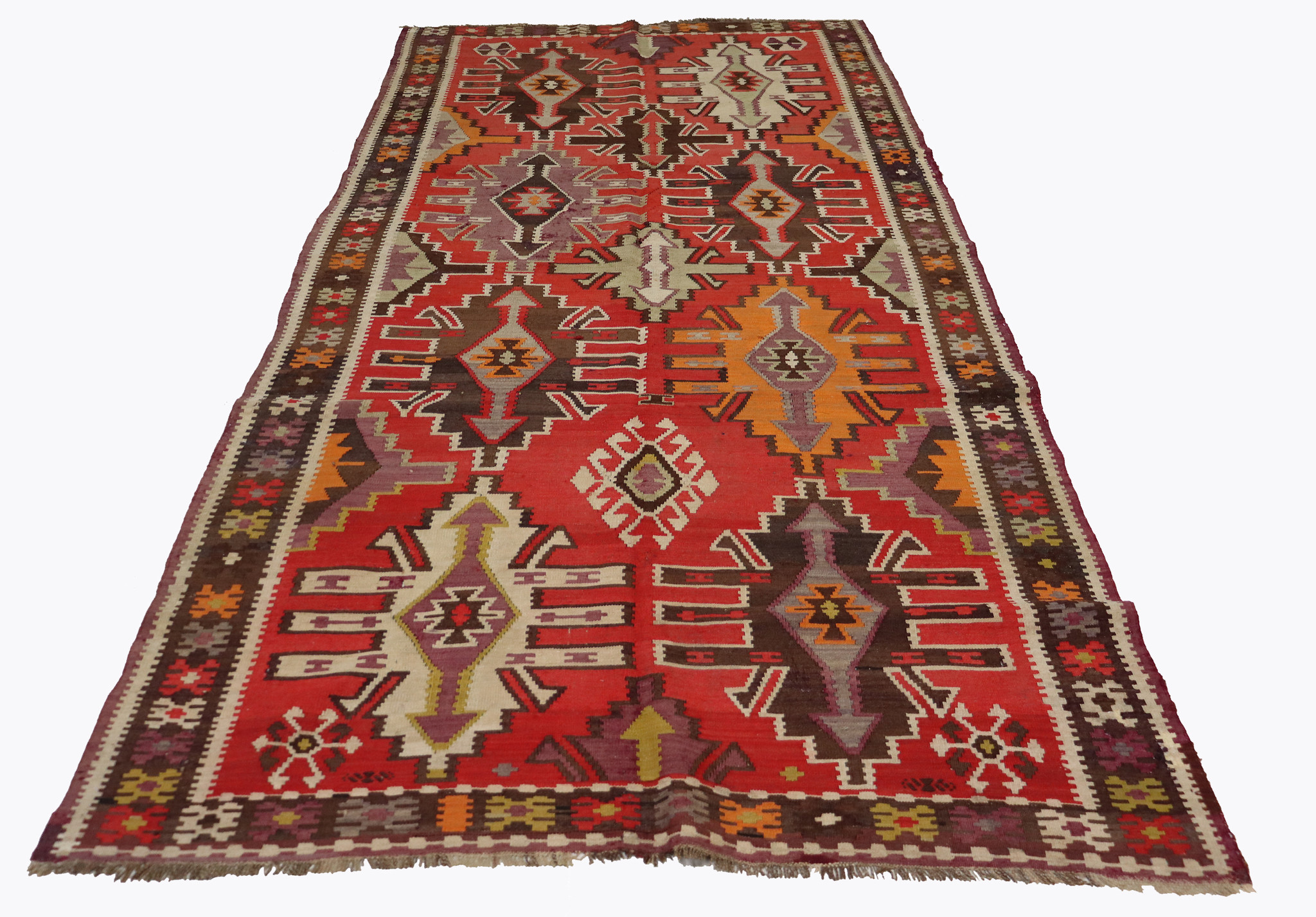 285x140  cm Antique very rare oriental Fine  nomadic caucasian Kilim rug No: - 529