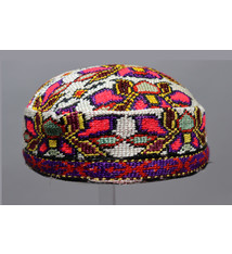 vintage handbestickte Tubeteika Mütze Tajikistan, Kazakhstan, Kyrgyzstan, and Uzbekistan  No:22/4