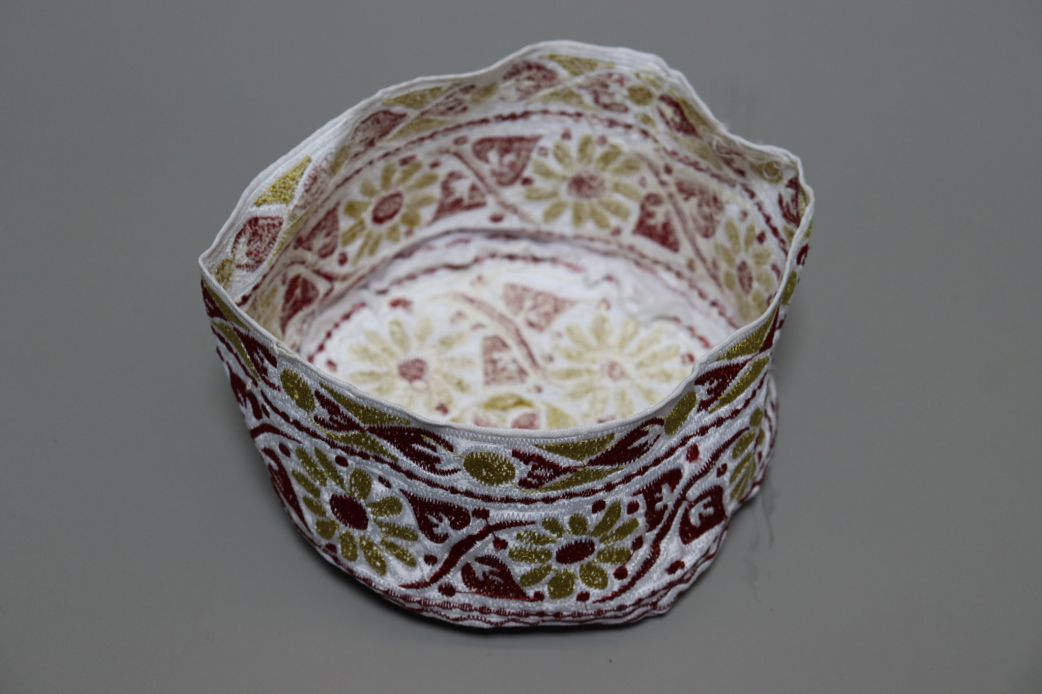 Vintage bestickter großer omanischen arabischen Stil afrikanischen Kufi-Hut Mütze No:22/5