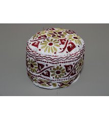 Vintage bestickter großer omanischen arabischen Stil afrikanischen Kufi-Hut Mütze No:22/5