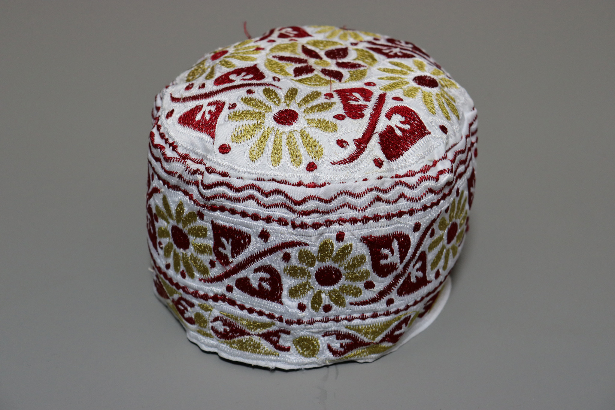 Vintage bestickter großer omanischen arabischen Stil afrikanischen Kufi-Hut Mütze No:22/5