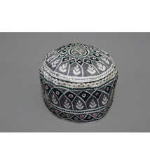 Vintage bestickter großer omanischen arabischen Stil afrikanischen Kufi Hut Mütze Nr.: 22/6
