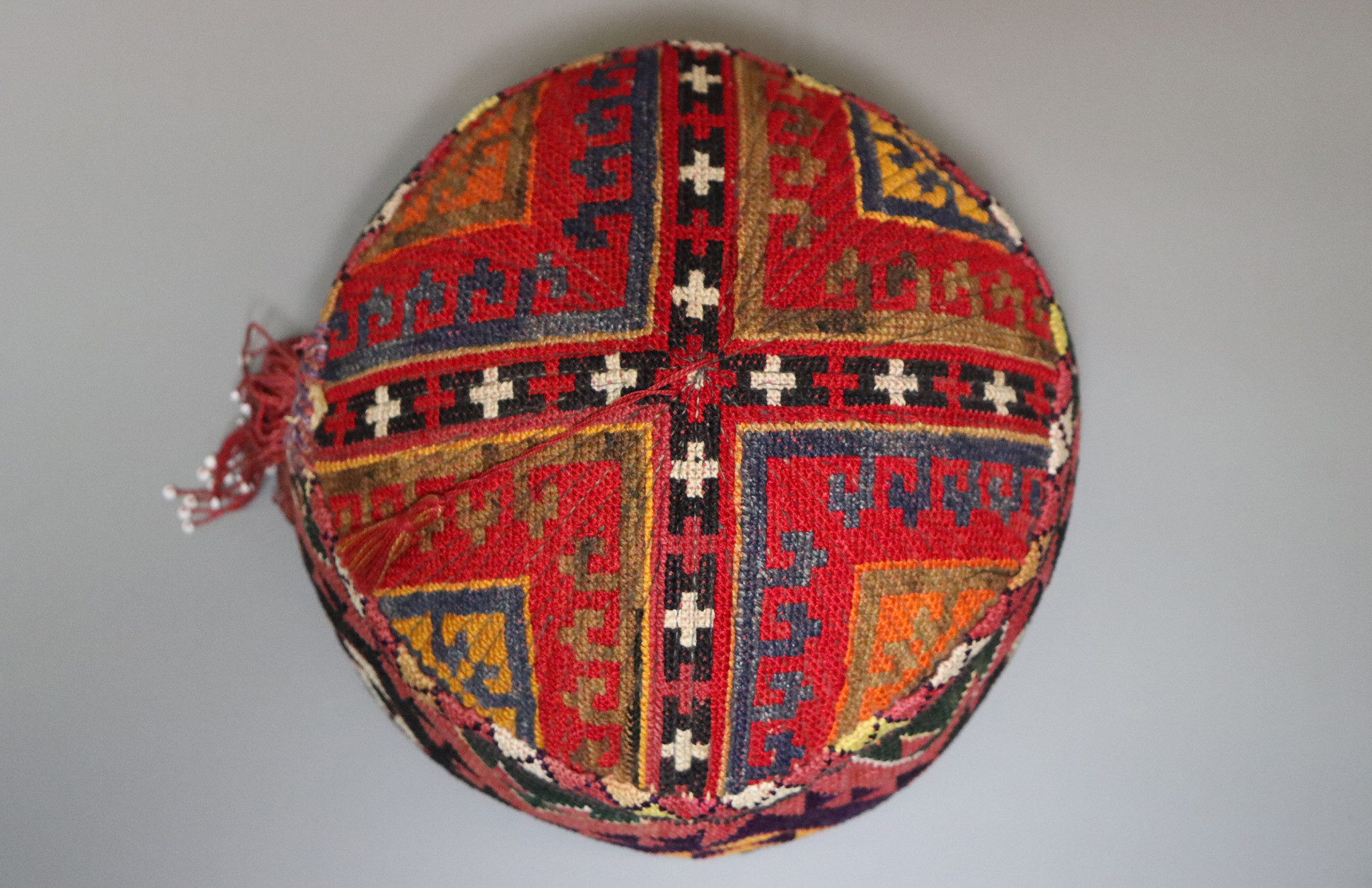 Antique hand embroidered  cap hat  from Afghanistn and Uzbekistan No:22/8