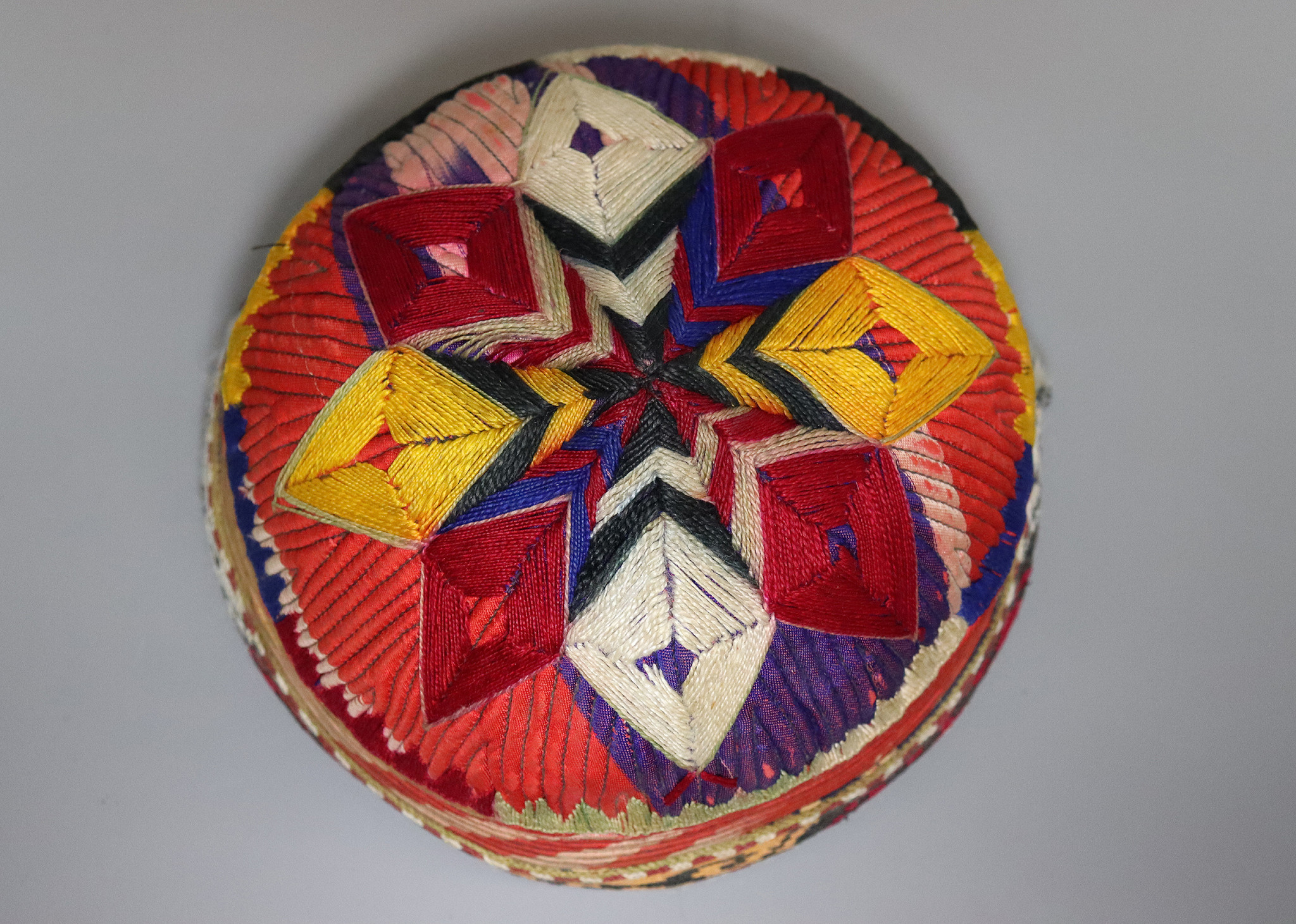 Antique hand embroidered cap hat from Afghanistn and Uzbekistan No:22/11