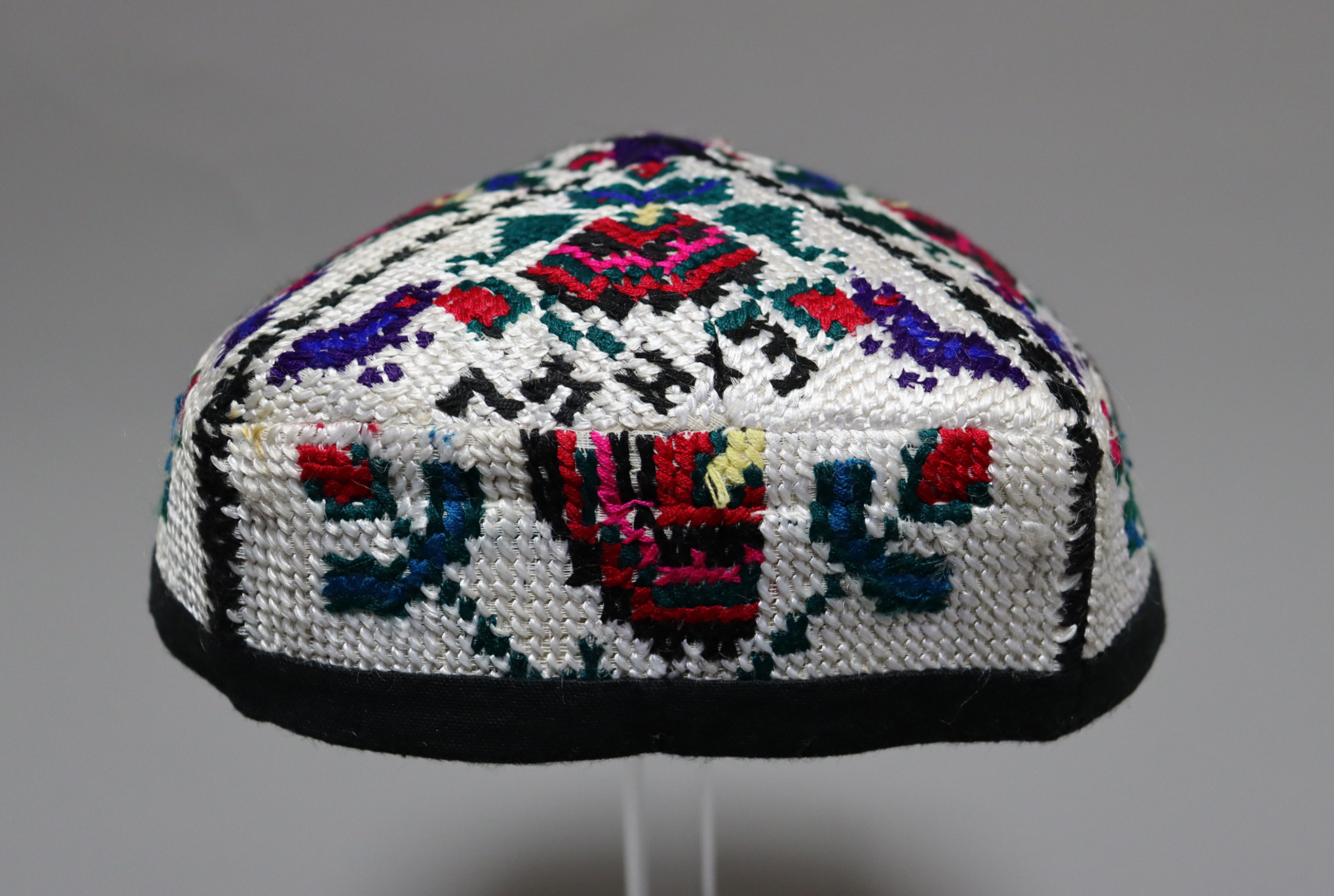 vintage hand embroidered Tubiteyka hat cap Tajikistan, Kazakhstan, Kyrgyzstan, and Uzbekistan No:22/12