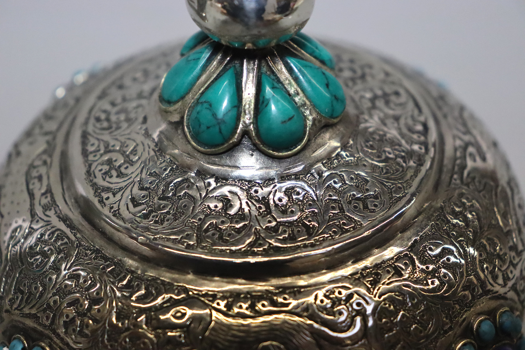 nickel silver Scroll Case   from Afghanistan