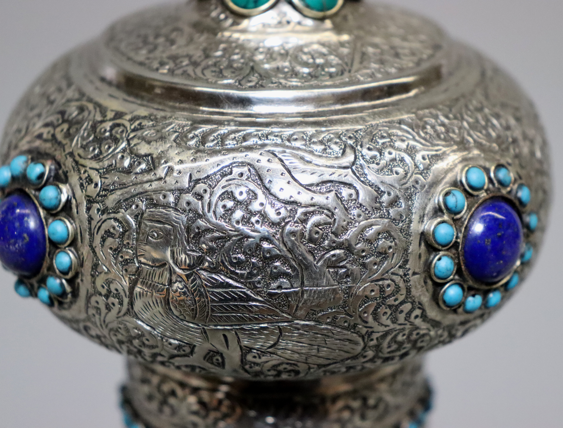 nickel silver Scroll Case   from Afghanistan