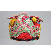 antique Chinese Silk Embroidered Child’s Miao Hat, Baby Cap No:22/ 23